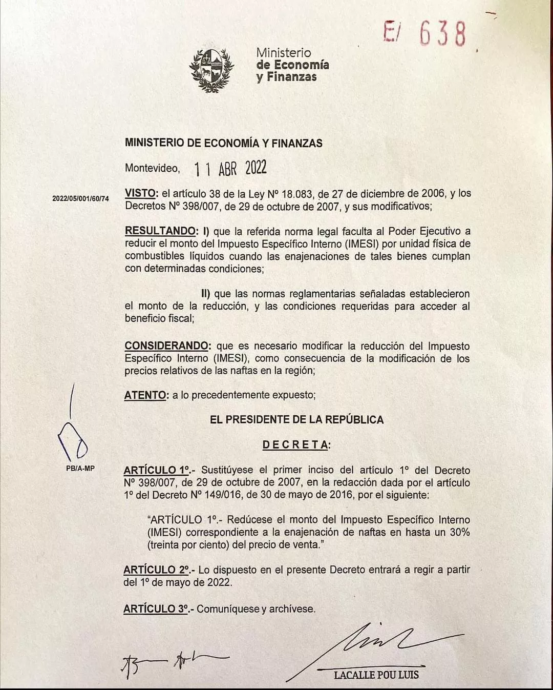 decreto naftas