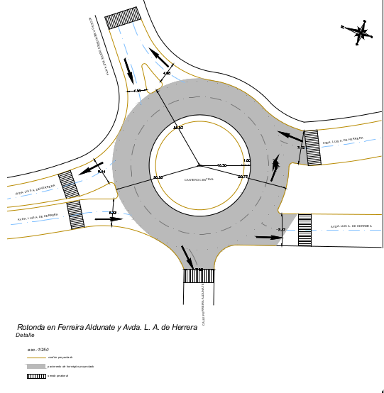 proyecto rotonda L.A de herrera y W. Ferreira