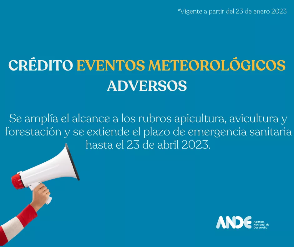 Crédito Eventos meteorológicos adversos