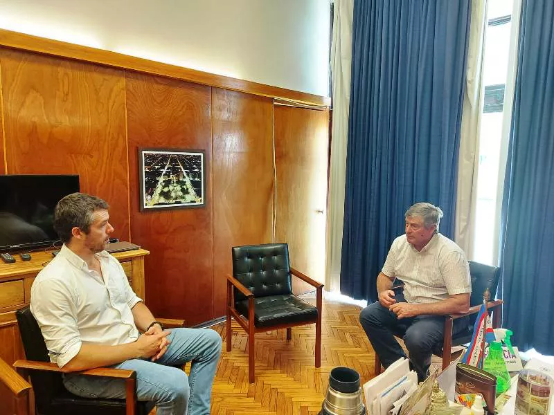 Intendente con Mauricio Tarigo Matadero Mercedes