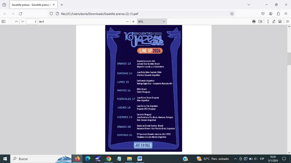 PROGRAMA JAZZ