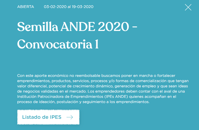 convocatoria ANDE