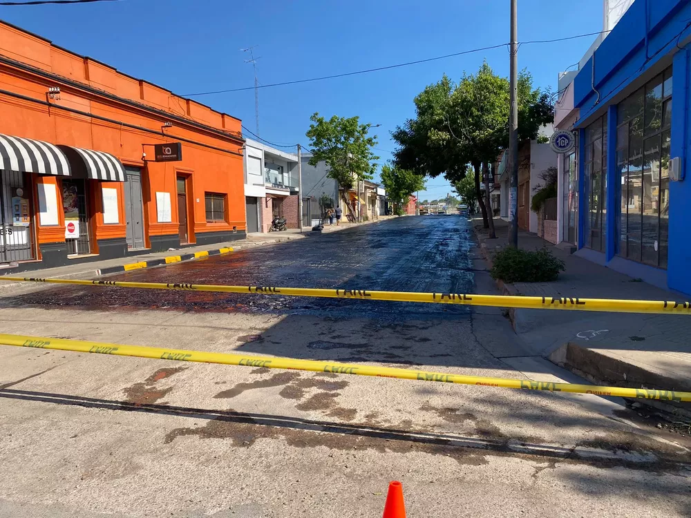 obras Av. Lavalleja - imprimación asfáltica 1