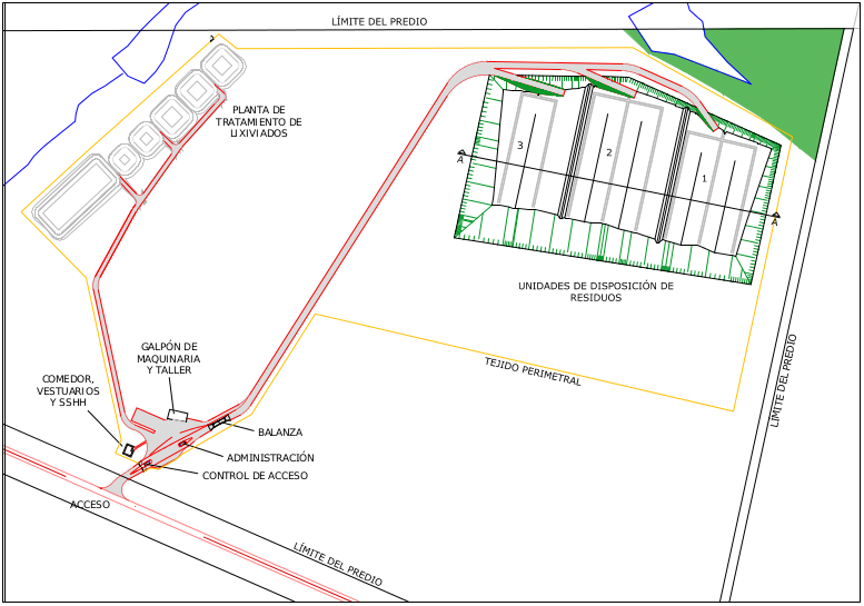 plano del futuro predio para RSU