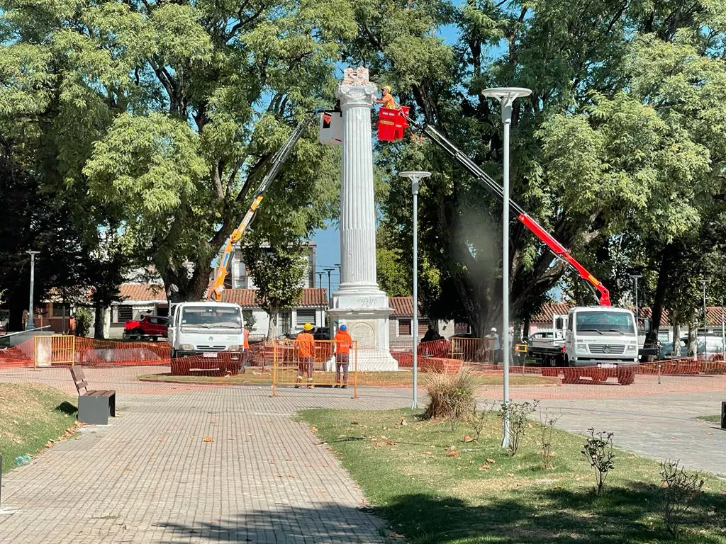inicio proceso de restauración Columna de la Libertad - 1